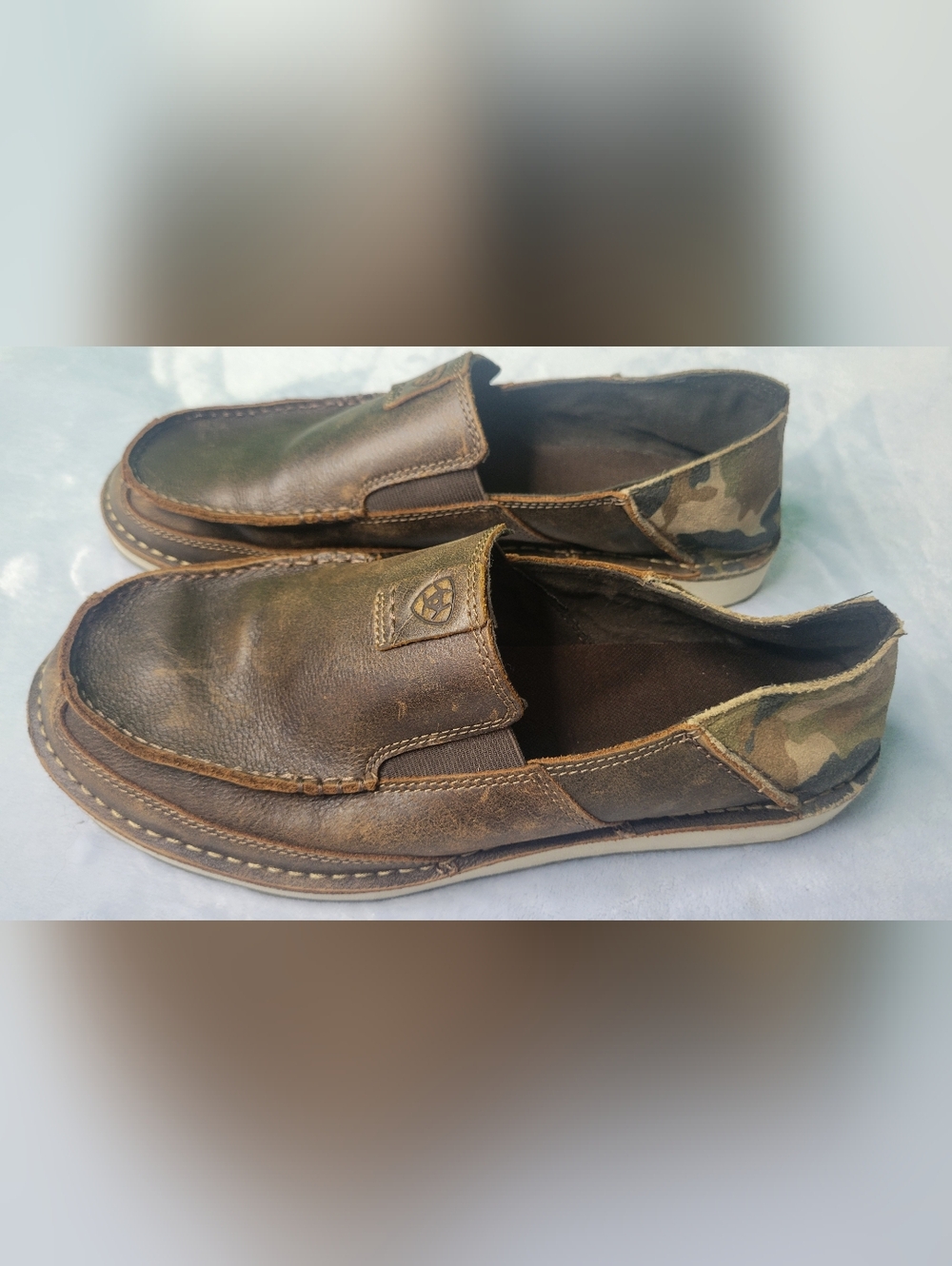 Men's Brown Slip-On Casual Loafers Camo Ariat Cruiser 13D 13 Shoes  10046940